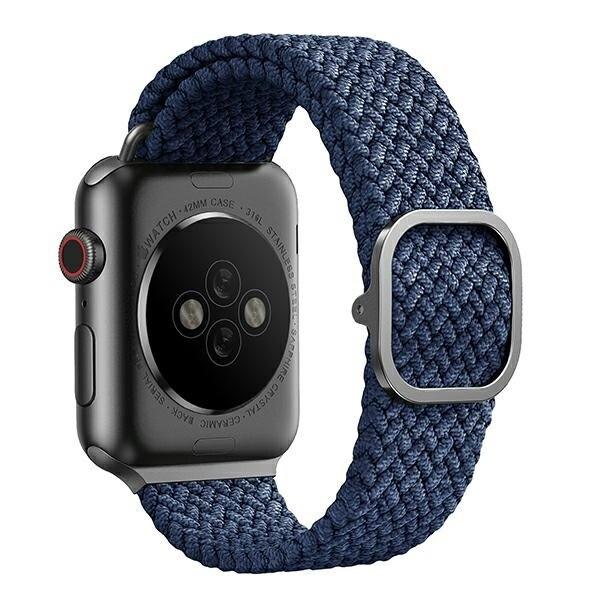 UNIQ Aspen Apple Watch-rem 40/38/41 mm Series 4/5/6/7/8/SE/SE2 Flettet blå/oxfordblå