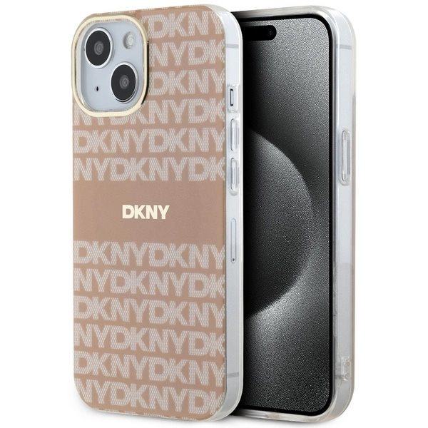 DKNY IML Mono & Stripe MagSafe beskyttelsesveske for iPhone 15/14/13 - Rosa