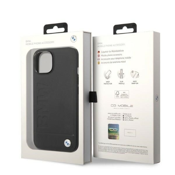 BMW SIGNATURE LOGO IMPRINT MAGSAFE ETUI TIL IPHONE 14 PLUS - SORT