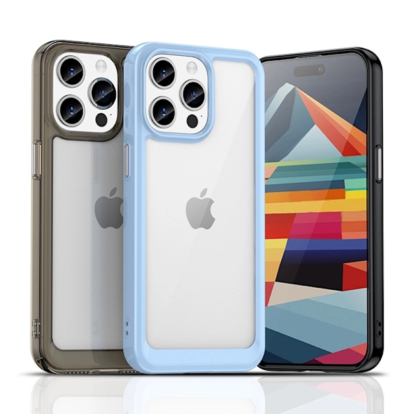 FORSTÆRKET ETUI MED EN FLEKSIBEL RAMME TIL IPHONE 15 PRO MAX OUTER SPACE - RØD