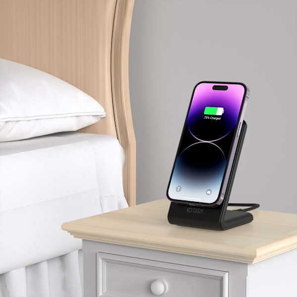 TECH-PROTECT QI15W-A23 MAGNETISK MAGSAFE TRÅDLØS LADER SORT