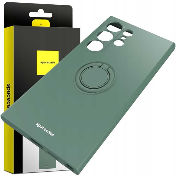 Spacecase Silikonecase Ring För Samsung Galaxy S24 Ultra Mörkgrön