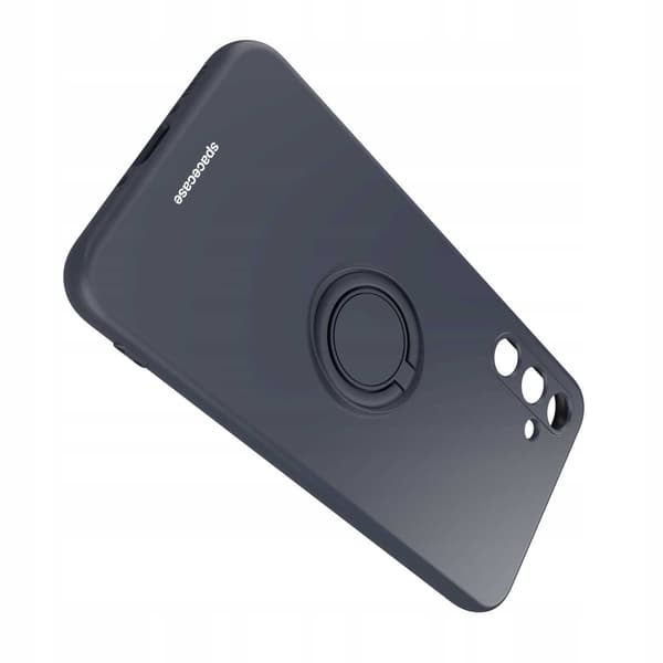 Spacecase Silikon Ringfodral För Samsung Galaxy A34 5G Svart