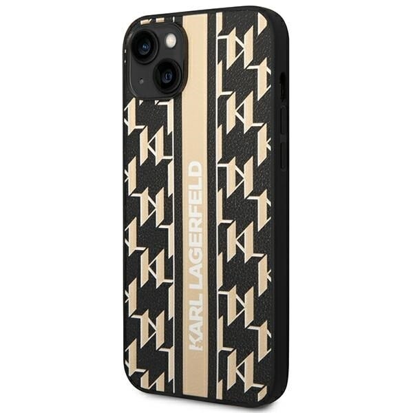 Karl Lagerfeld KLHCP14MPGKLSKW iPhone 14 Plus 6.7 hardt deksel brun/brun Monogram Stripe