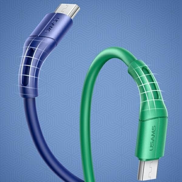 USAMS-kabel U68 microUSB 2A Snabbladdning 1m svart/svart SJ502USB01 (US-SJ502)