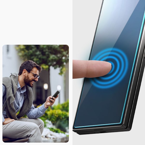HÆRDET GLAS SPIGEN GLAS.TR "EZ FIT" 2-PACK GALAXY MED FOLD 6 CLEAR