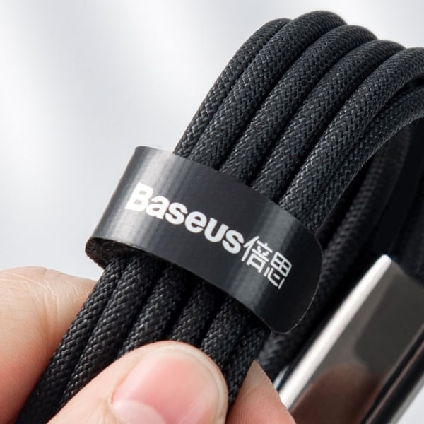 Baseus Tungsten 3-i-1 kabel USB - USB Type C / Lightning / micro USB 3,5 A 1,5 m svart (CAMLTWJ-01)