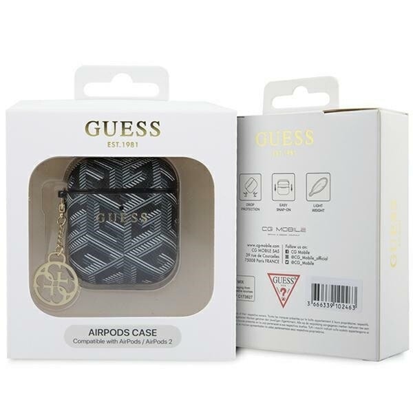 Guess GUA2PGCE4CK-deksel for AirPods 1/2 - svart GCube Charm
