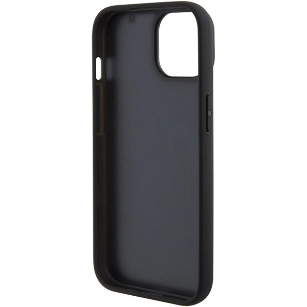 BMW LÆDER HOT STAMP ETUI TIL IPHONE 15 PLUS - SORT