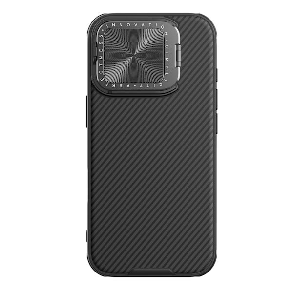 NILLKIN CAMSHIELD PROP-ETUI TIL IPHONE 16 PRO MAX MED KAMERACOVER OG STATIV - SORT