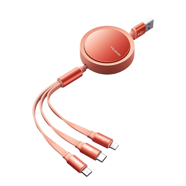 MCDODO USB-KABEL 3-I-1 REVELLAD USB-C LIGHTNING MICRO USB TYPE C LADING 1M