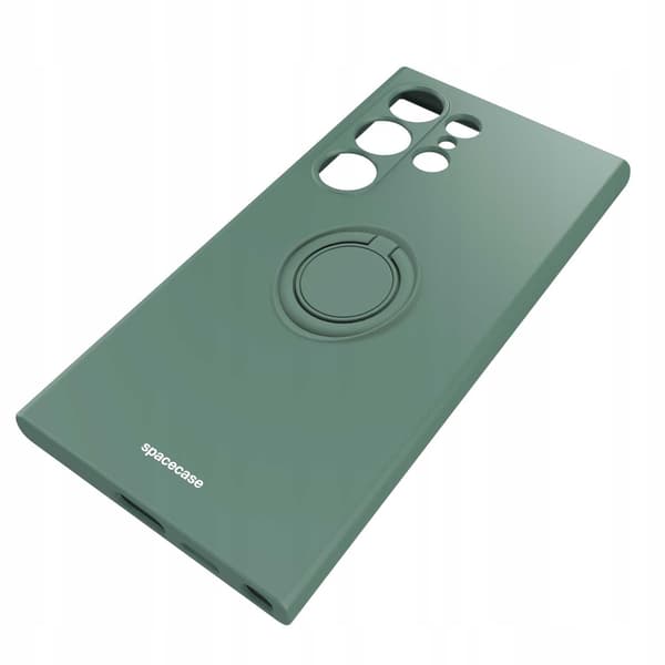 Spacecase Silikonecase Ring För Samsung Galaxy S24 Ultra Mörkgrön