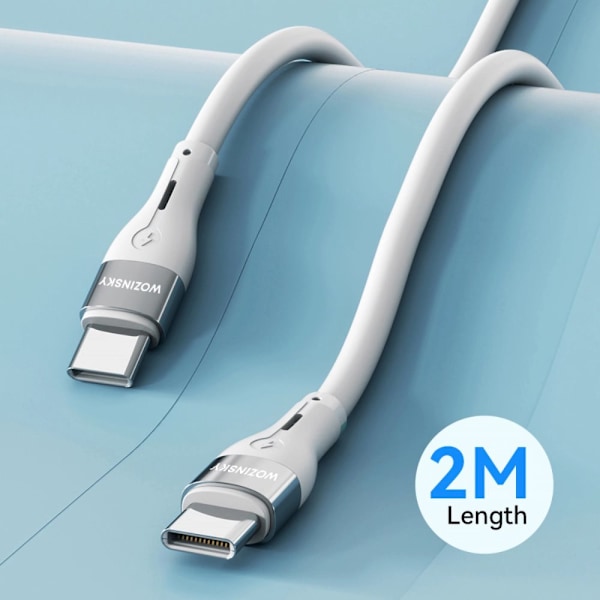 WOZINSKY WSTCC2 USB-C / USB-C PD 65W KABEL 2 M - HVID