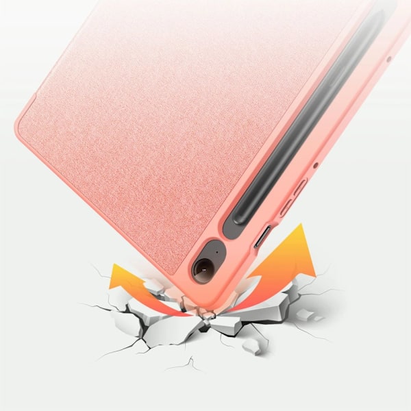 Dux Ducis Domo øko-lærveske med stativ for Samsung Tab S9 FE+ - rosa