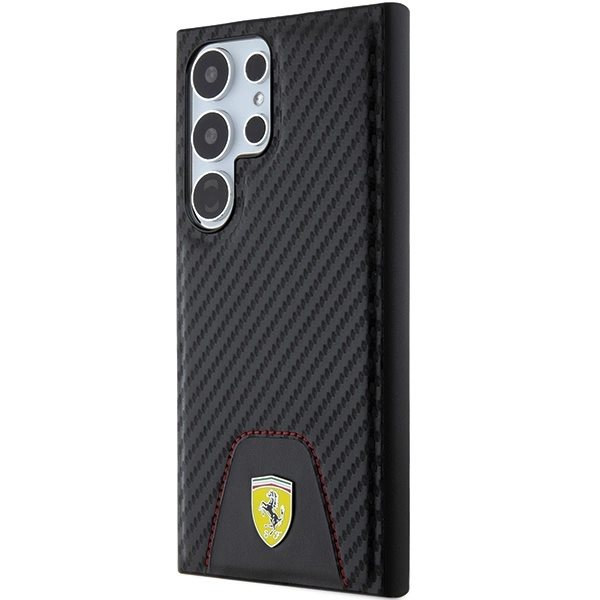 Ferrari Carbon Stitched Based Case for Samsung Galaxy S24 Ultra - Svart
