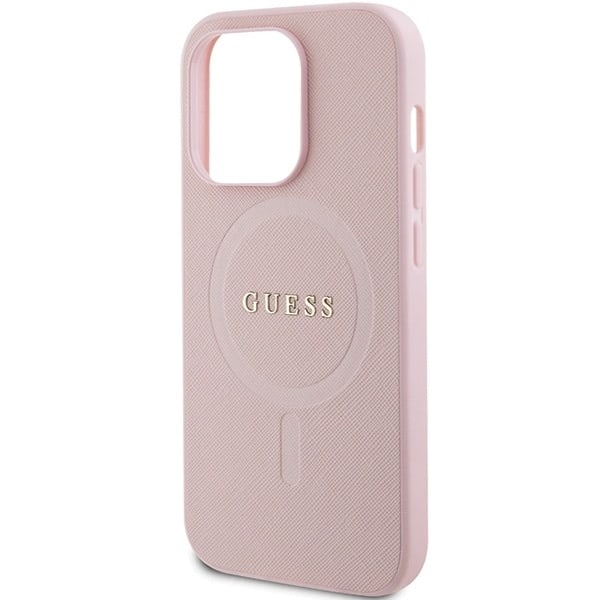 Guess GUHMP13XPSAHMCP-deksel til iPhone 13 Pro Max - rosa Saffiano MagSafe