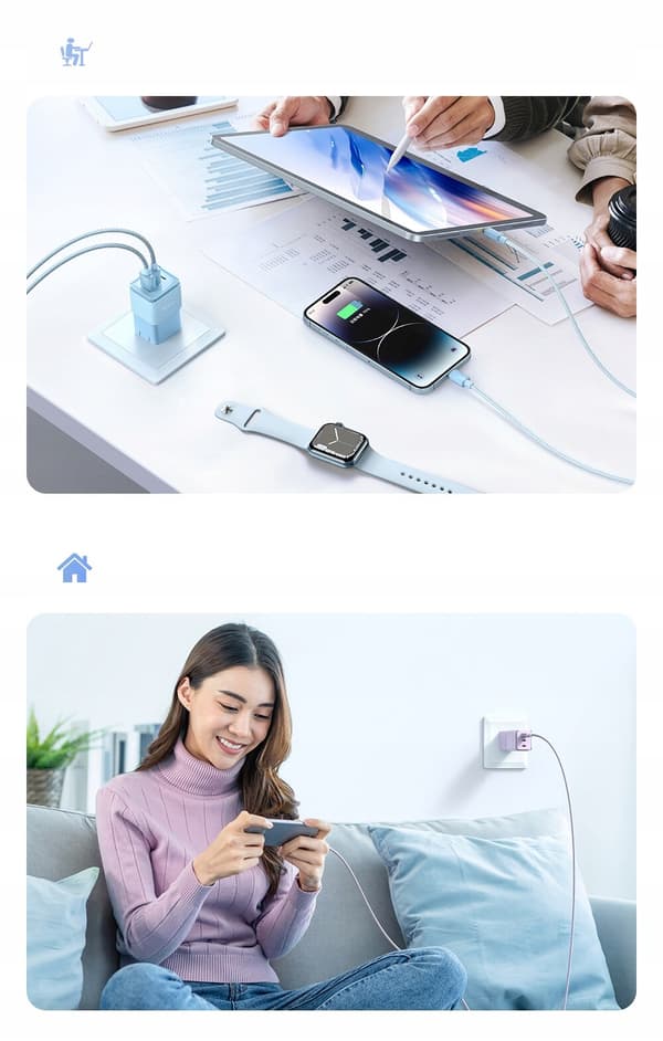 MCDODO LADDARE USB-C LIGHTNING-KABEL IPHONE 12 13 14 PRO 1M BLÅ