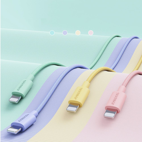 Joyroom S-2030M13-kabel med Lightning- og USB-A-kontakter, 2 m lang - rosa