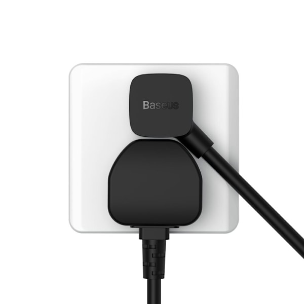 Baseus PowerCombo kabel/skjøtekabel med ministativ 1 m svart (EU og UK nettadapter) (PSMN000301)