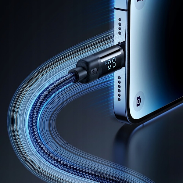 MCDODO LADDARE USB LIGHTNING-KABEL SNABBLADDNING IPHONE 1M LED
