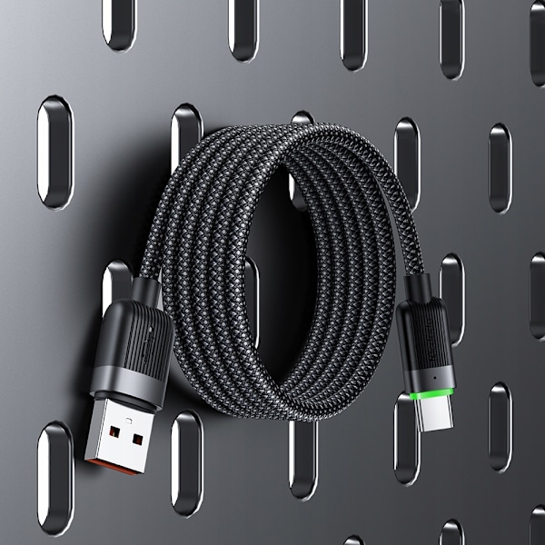 MCDODO USB-C SNABBLADDNINGSKABEL FÖR SAMSUNG XIAOMI TYP C 6A 100W 1M LED