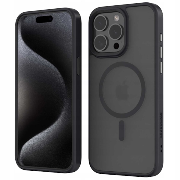 Spacecase Hybrid Fodral För Iphone 15 Pro Max För Magsafe Black