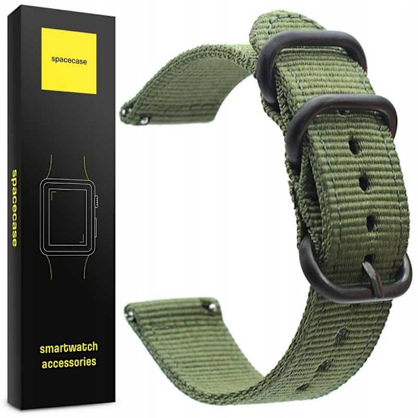 Spacecase Nato Watch Rem 20Mm Grön För Apple Watch 6 7 8 Se