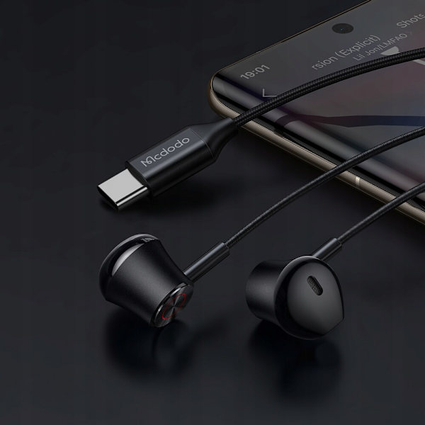 MCDODO TABLET USB-C HODETELEFON MED MIKROFON I ØRE MED DAC FOR TELEFON