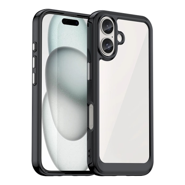 OUTER SPACE CASE MED GELRAMME TIL IPHONE 16 - SORT