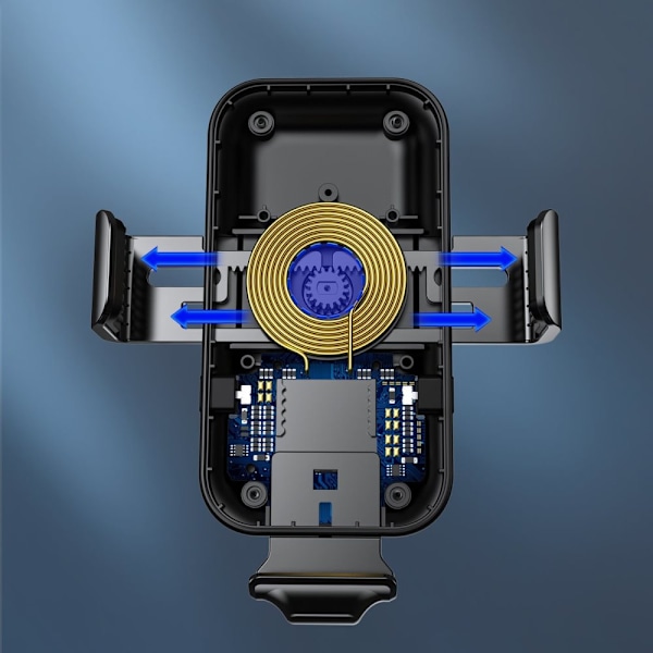 Choetech induksjonslader med holder + magnetspisser svart (T201-F)