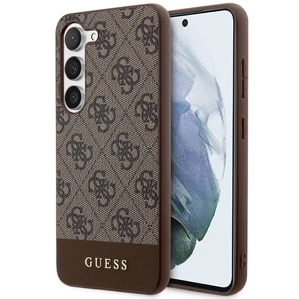 Guess GUHCS23MG4GLBR S23+ S916 veske - Brun 4G Stripe Collection