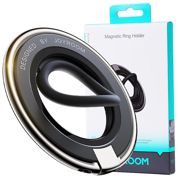JOYROOM MAGNETISK RINGHOLDER TELEFON RING/ETUSE SORT