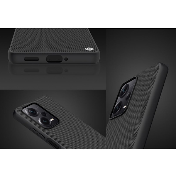 Nillkin Textured Case for Xiaomi Redmi Note 12 Pro+ forsterket nylonskall, svart