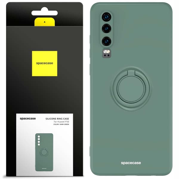 Spacecase Silikonecase Ring För Huawei P30 Green