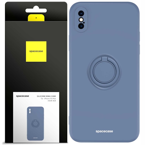 Spacecase Silikonecase Ring För Iphone Xs Max Blåt Skydd