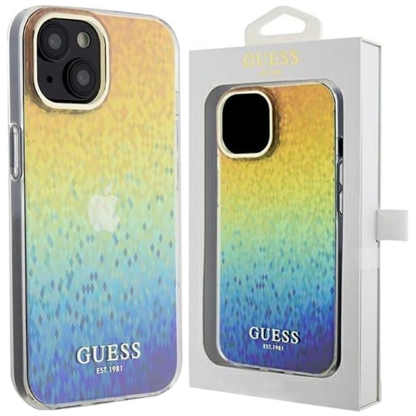 Guess IML Faceted Mirror Disco Iridescent-deksel til iPhone 14/15/13 flerfarget