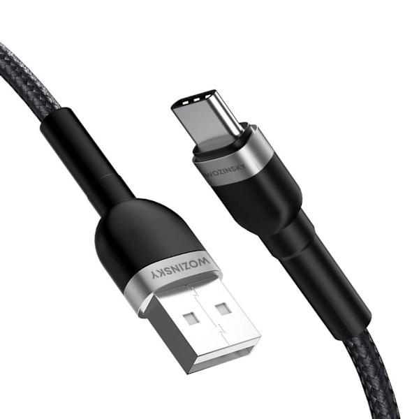 WOZINSKY WNBAC2 USB-A / USB-C 2.4A KABEL 2 M - SORT