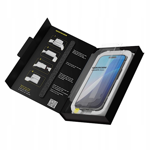 Spacecase Quickfit Härdat Glas För Iphone 16 Pro Protective Screen