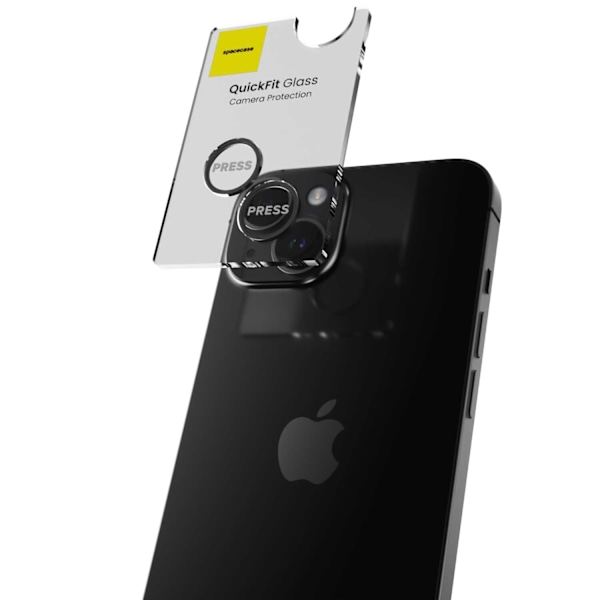 Spacecase Quickfit Härdat Glas För Kamera För Iphone 14 14 Plus Svart