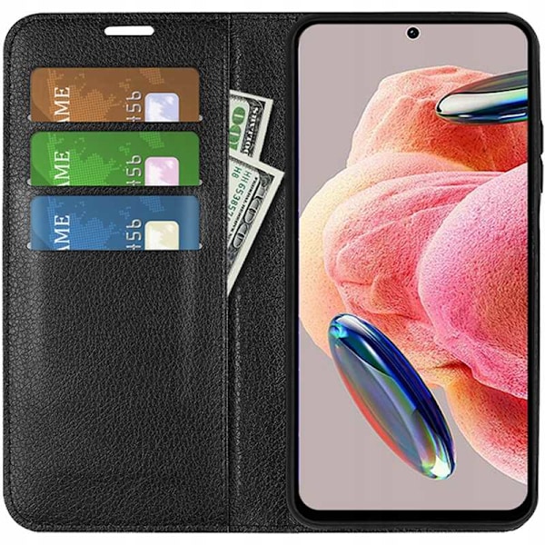 Litchi-Fodral För Xiaomi Redmi Note 12 4G Svart Skydd