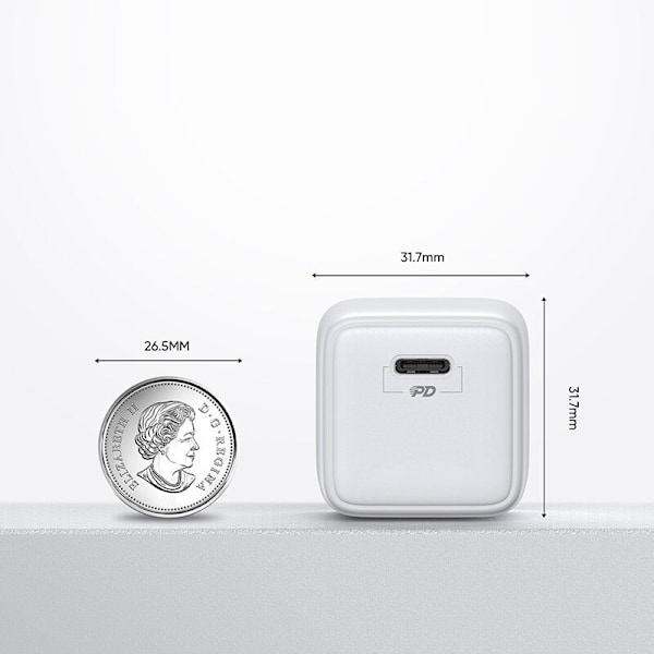 Joyroom hurtiglader USB Type C 25W 3A EU-plugg hvit (L-P251)