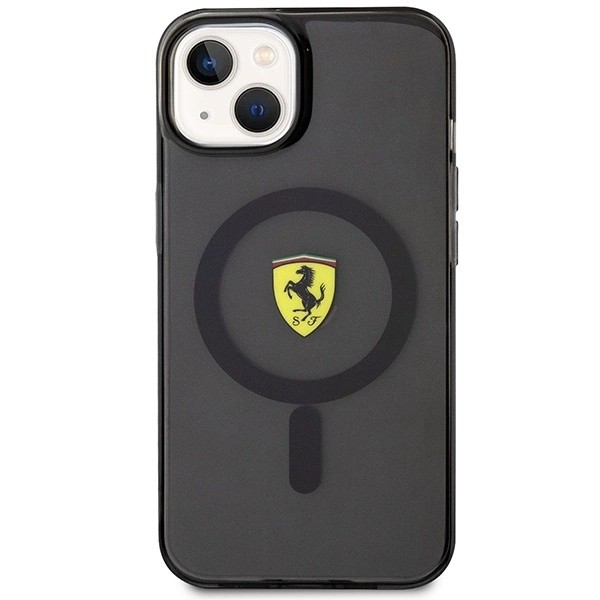 FERRARI TRANSLUCENT MAGSAFE ETUI TIL IPHONE 14 PLUS - SORT