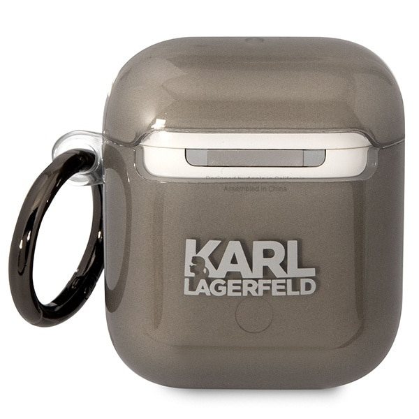 Karl Lagerfeld KLA2HNIKTCK veske til AirPods 1/2 - svart Karls hode