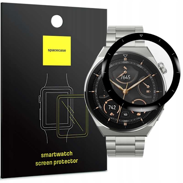 Rymdfodral Hybridfilm Av Härdat Glas För Huawei Watch Gt 3 Pro 46Mm