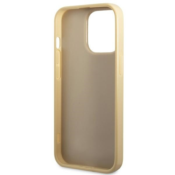 Guess GUHCP14LHGGSHD iPhone 14 Pro 6.1 gull/gull hardt deksel Glitter Script