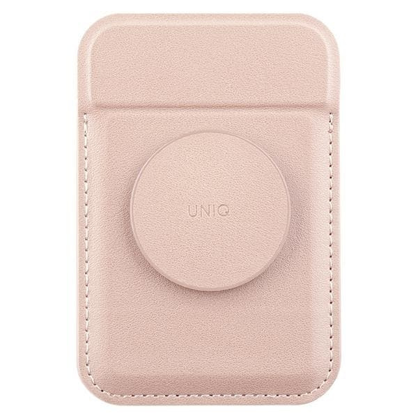 UNIQ Flixa magnetkortplånbok med stativ rosa/blush pink MagSafe