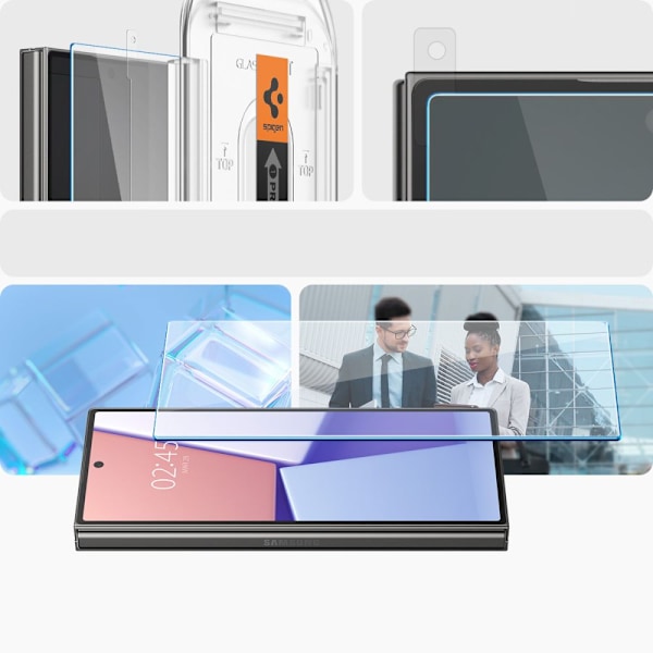 HÆRDET GLAS SPIGEN GLAS.TR "EZ FIT" 2-PACK GALAXY MED FOLD 6 CLEAR