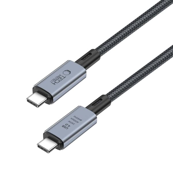 TECH-PROTECT ULTRABOOST MAX USB 4.0 8K 40GBPS TYPE-C KABEL PD240W 100cm GRÅ
