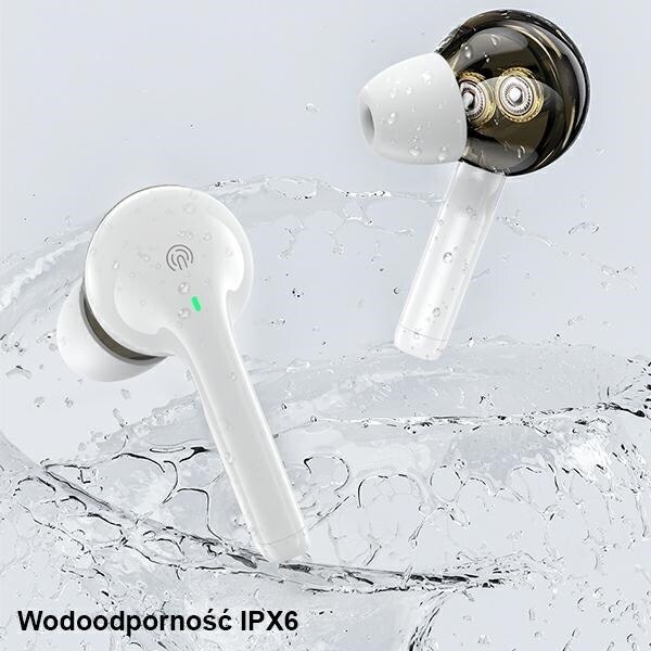 AWEI T12 TWS Bluetooth sporthörlurar vit/vit