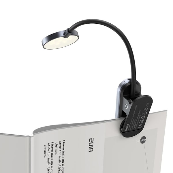 Baseus minilampe LED-lampe med klips grå (DGRAD-0G)